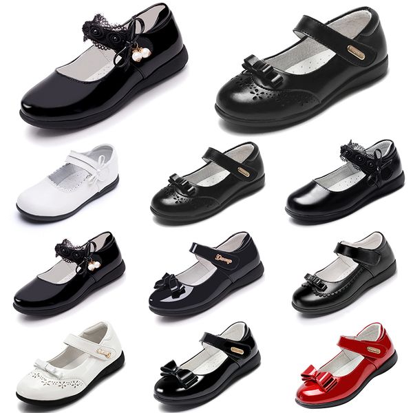

great designer platform shoes for baby girls leather princess shoes with soft bottoms triple black triple white outdoor summer walking joggi