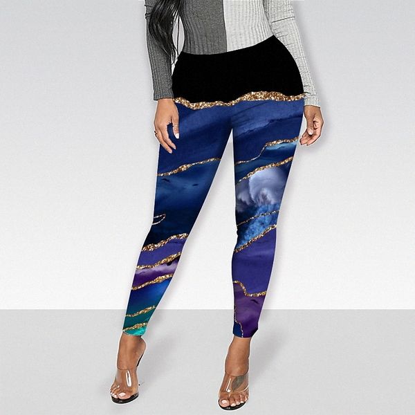 

women's hip-hop athleisure tights leggings print ankle-length pants leisure sports going out stretchy graphic abstract comfort mid wais, Black