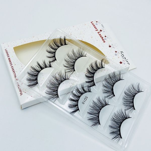 

natural thick mink lashes 5 pairs crisscross curly hand made false eyelashes extensions merry christmas & happy new year edition dhl free
