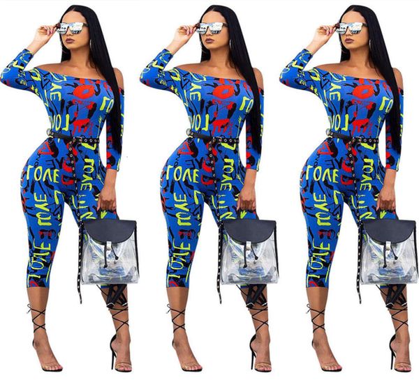 

selling fashion digital q5059 print jumpsuit with belt, Black;gray