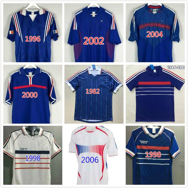 

1998 retro version france soccer jersey 96 98 02 04 06 zidane henry maillot de foot soccer shirt 2000 home trezeguet football uniform, Black;yellow