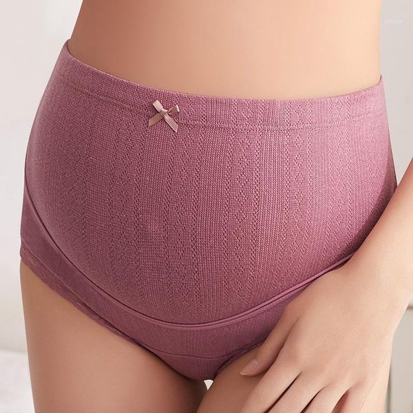 

cotton pregnant pregnancy underwear pregnancy high waist panties plus size breathable soft underwear briefs1, Black;pink