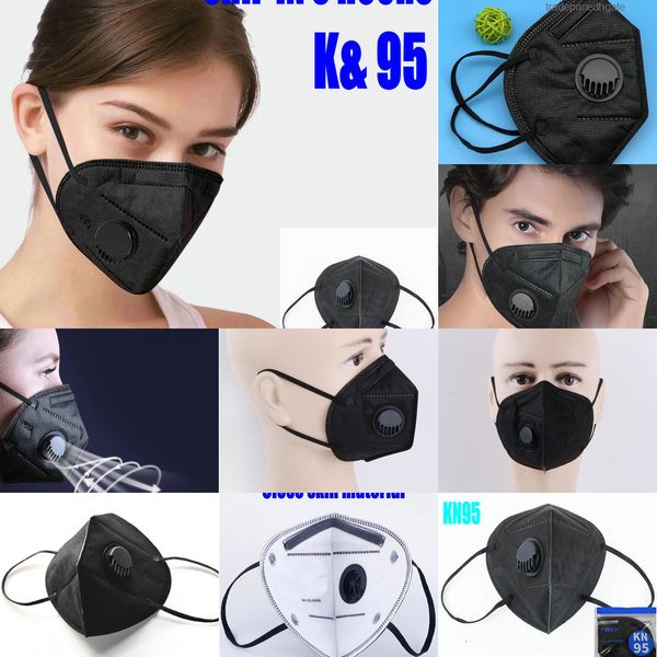 

supply black factory 95% filter activated carbon k&95 breathing respirator valve 6 layer designer face mask 95 ff2