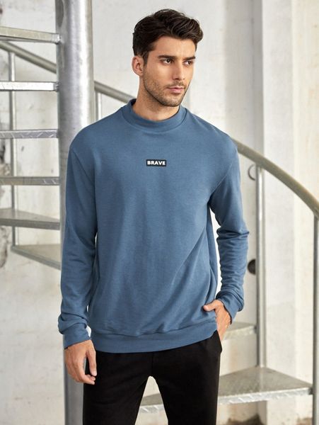 

men patch detail sweatshirt y4nn#, Black
