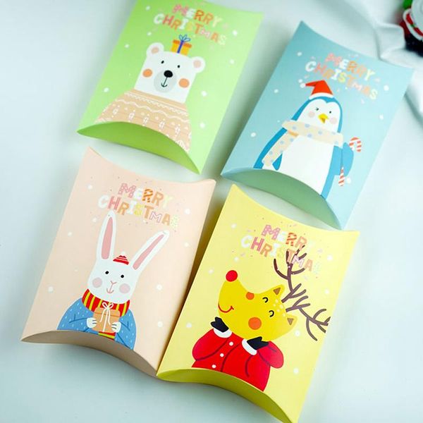 

10pcs lot merry christmas candy gift boxes deer xmas tree guests packaging boxes gift bag christmas party favors kids gift decor bbytja
