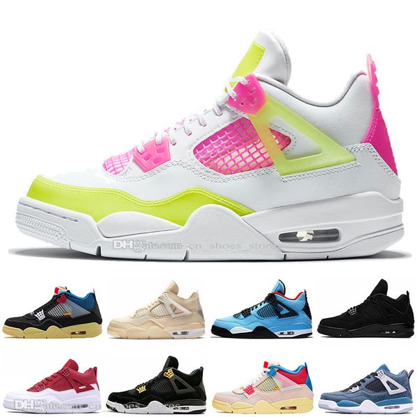 

4 4s guava ice bred sail black cat men basketball shoes lemon venom what the white cements cool grey mens women sports sneakers