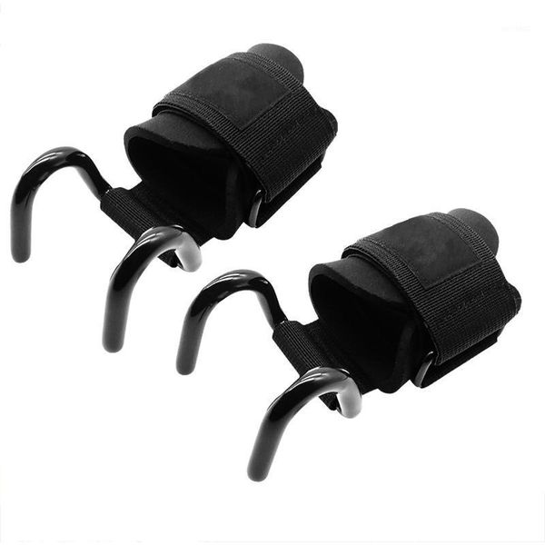 

accessories 1pair men women heavy duty steel wrist wraps anti slip aids grips hand protective gym pull up thick padded weight lifting hook1