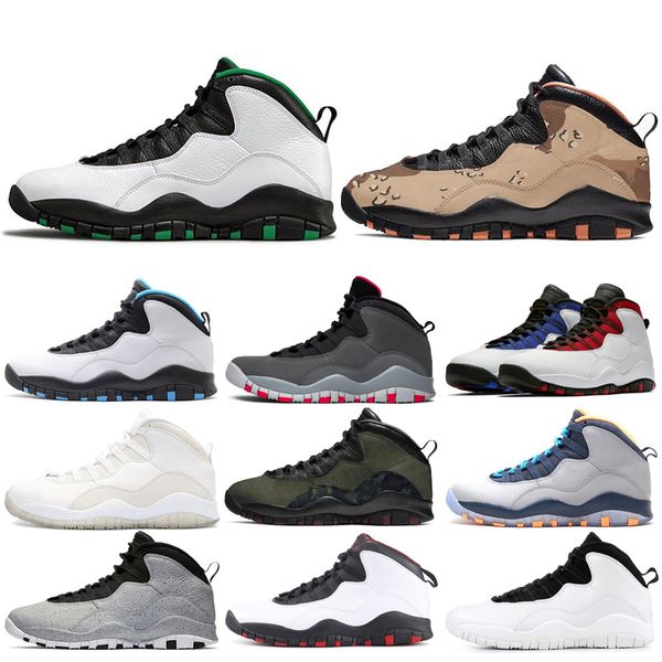 

10 10s men basketball shoes seattle orlando blue cement i&#39m back powder blue grey steel mens trainers shoes snea