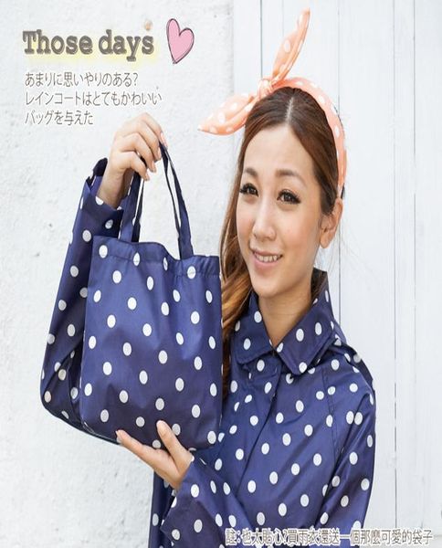 

mily new fashion outdoors hooded long raincoat rainwear women breathable portable ultralight rain coat poncho dots 1005 wmtsqi