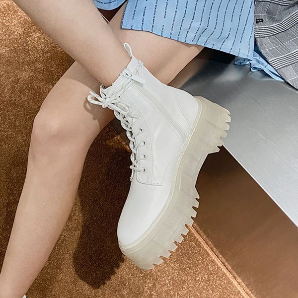 

2020 ankle boots women's fashion platform winter woman bottom lady casual office shoes daily size 35-40 ldi6, Black