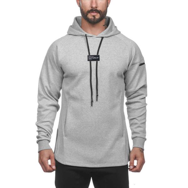 

brother's doctor men's new sportswear muscle pure cotton fitness hoodie, Gray