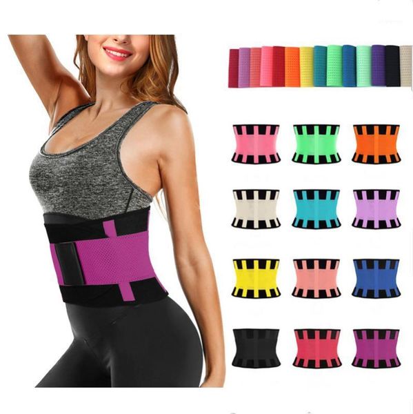 

waist support women trainer corset body shaper sport belt exercise workout gym slimming belt1, Black;gray