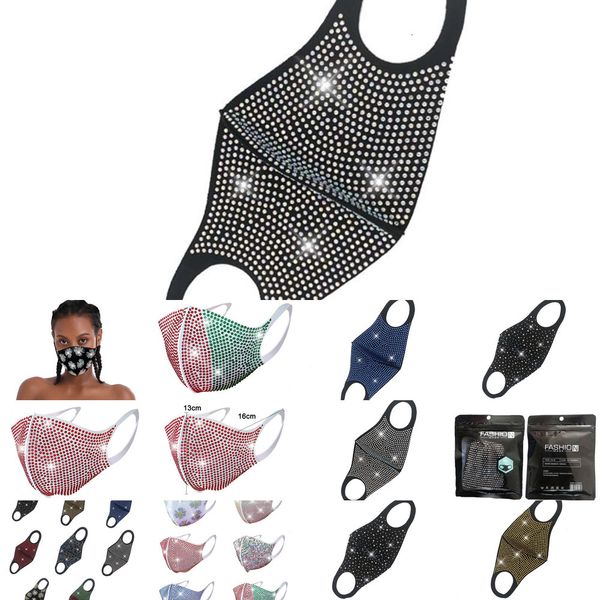 

mascarilla flash for funny bling diamond rhinestone nightclub party personalized polyester spandex custom glass drill 8 nhkj6