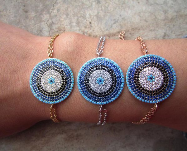 

charm bracelets lead nickal 2021 european fashion micro pave big disco link chain women luxury jewelry bracelet, Golden;silver