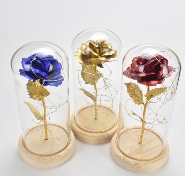 

rose with led light rose in glass dome beauty forever gold plated flowers for valen jlldgy allguy