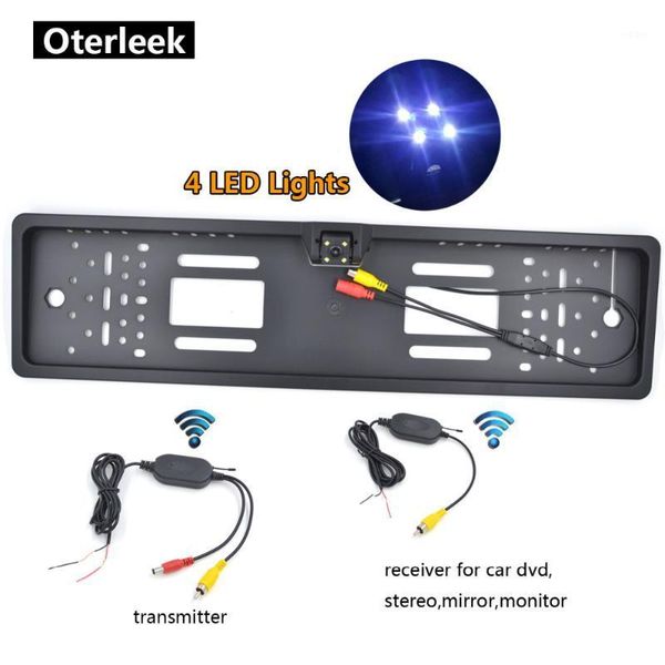 

wireless car rear view camera eu number plate frame reverse camera led night vison parktronic parking car for monitor1