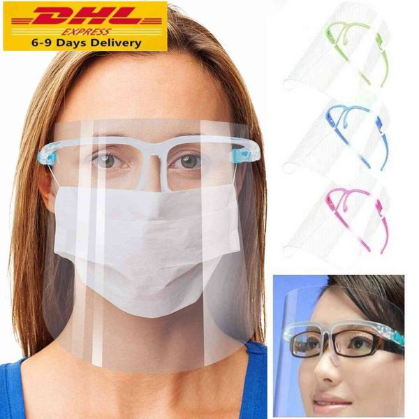 

mask anti-fog shield dhl face stock us isolation full protective masks with elastic band sponge headband hd transparent