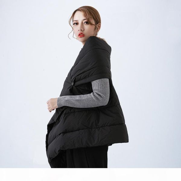 

sleeveless winter female vest warm women vest jacket fashionable 2018 spring fall waistcoat women coat casual black clothes, Black;white