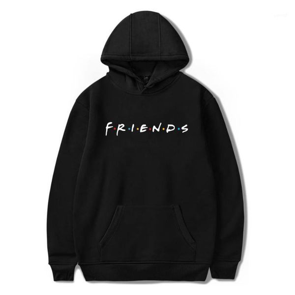 

friends tv show hoodies men/women punk harajuku hoodie sweatshirt long sleeve fall winter plus size jacket coats pullvoers1, Black