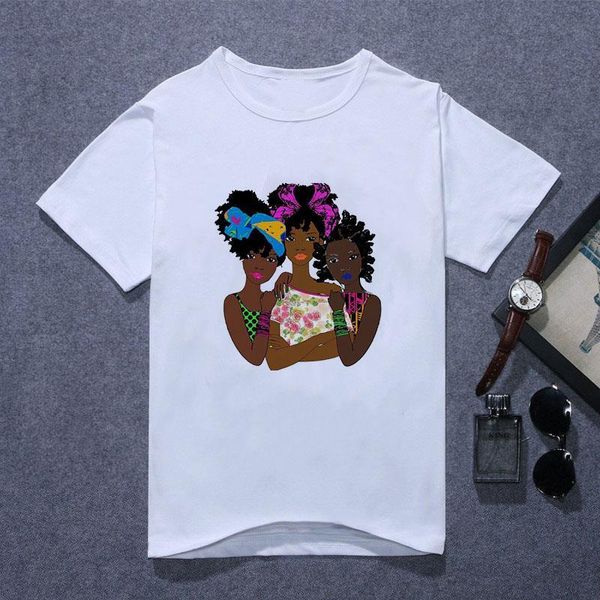 

women's t-shirt harajuku melanin girl t-shirt magic kawaii queen friends t-shirt viper shirt gothic female hip-hop graphic tee, White