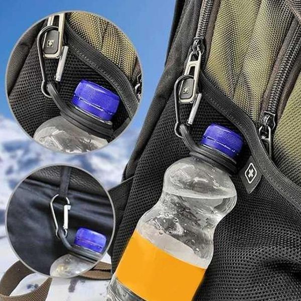 

1pc 2020 sports kettle buckle outdoor carabiner water bottle holder camping hiking tool aluminum rubber buckle hook jllznp
