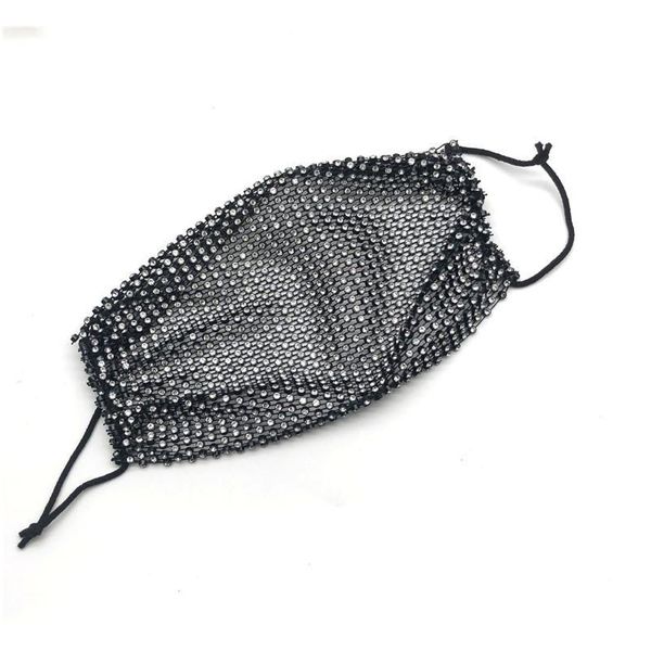 

bling bling diamond face mask fashion trend nightclub bar rhinestones masks washable reusable fishing net face mas bbyyky lg2010