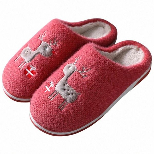 

new cartoon cotton slippers cute super soft home slippers shoe winter warm floor anti-slip indoor outdoor shoes women #5l0o, Black