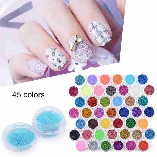 

45 colors nail glitter powder nail art make up body glitter shimmer powder decoration for face body eye shadow cosmetic, Silver;gold