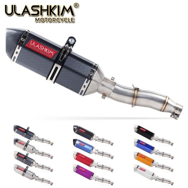 

motorcycle full exhaust system muffler escape slip on for xg250 xt250 modified contact middle pipe adapter connect