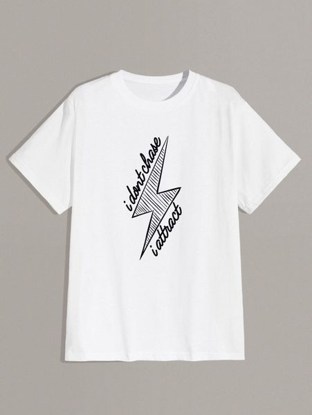 

romwe guys letter lightning tee w4ni#, White;black