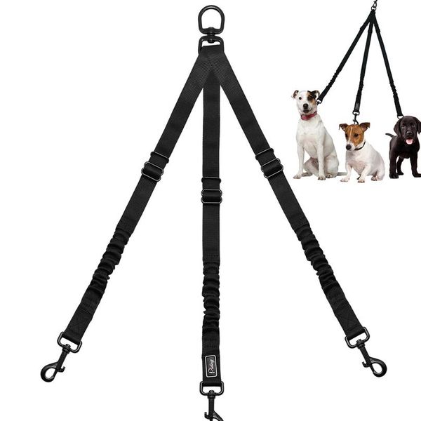 

nylon no-pull 3 way pet dog lead leashes coupler pet adjustable rope no tangle bungee pets walking strap 1 lea sqcqqe