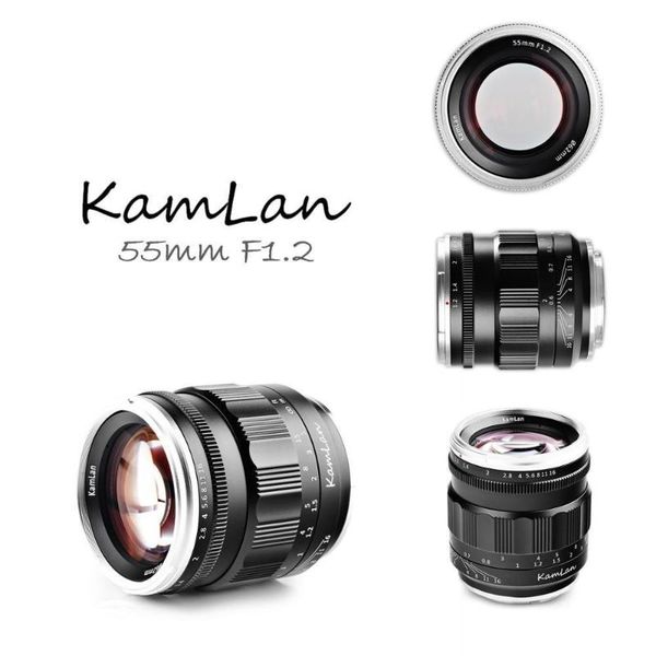

kamlan 55mm f1.2 large aperture manual focus prime fixed lens full frame for sony e-mount for canon nikon
