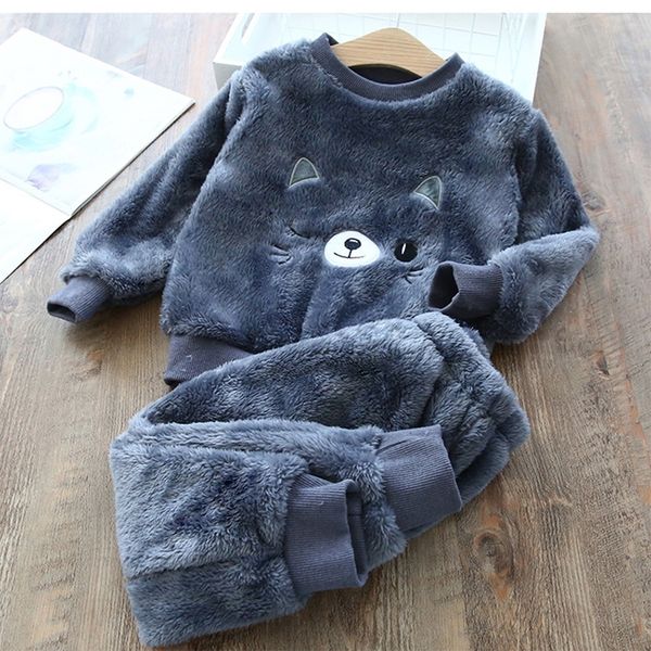 

new homewear fashion pajamas baby boy clothes sets for girls clothing toddler child garcon casual suit children kid suits 201126, White
