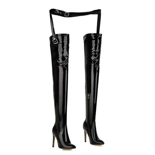 

2020 new and fashion stiletto super high on knee fyfs, Black