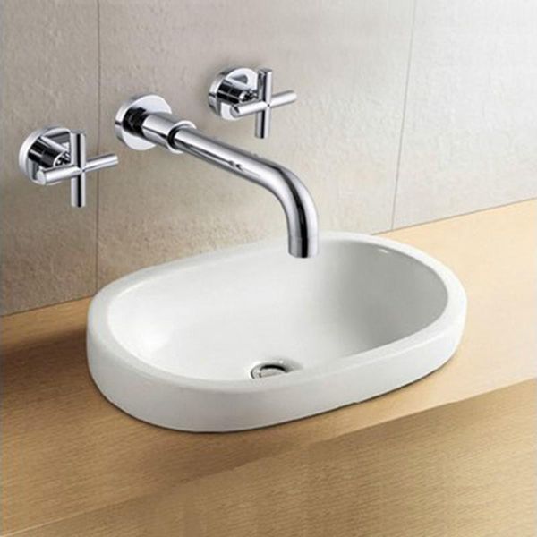 

becola бесплатная доставка круглый настенный кран умывальник washbasin ванная top 3 pcs установите flush cold cold and hot water basin fauce