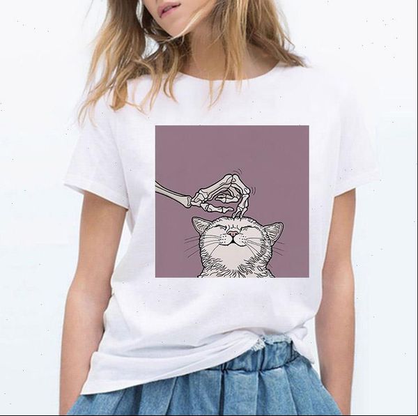 

street style women t shirt gothic t shirt casual short sleeve female tee cute ladies graphic t shirts clothing, White