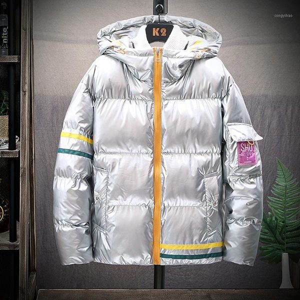 

sagace 2019 winter men pakas warm thickening zipper jacket windproof cotton-padded male fashion hooded parka clothes coat1, Black