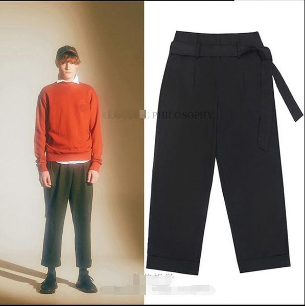 

2021 new they shed casual men's long trousers with short, straight legs. s-6xl wmdr, Black