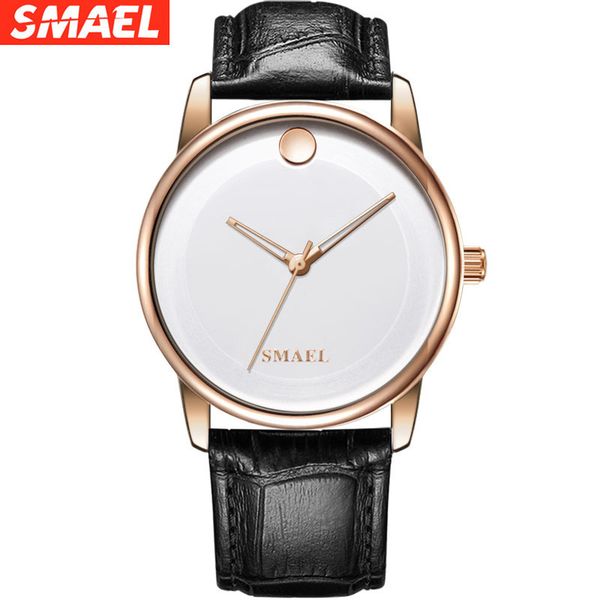 

smael fashion simple women's quartz watch, Slivery;brown