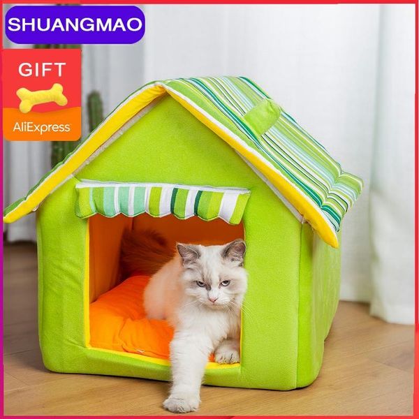 

cat beds & furniture sell pet house dog bed for pets mat kennel dogs sofas small medium cats outdoor detachable stripes cover products