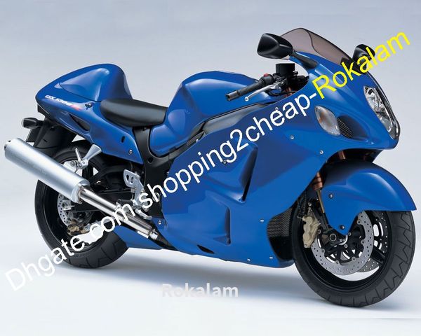 Ajuste azul completo para Suzuki Hayabusa GSXR GSX 1300 R 99 ~ 04 05 06 07 GSXR1300 GSX-R1300 1999-2007 Kit de corpo (moldagem por injeção)