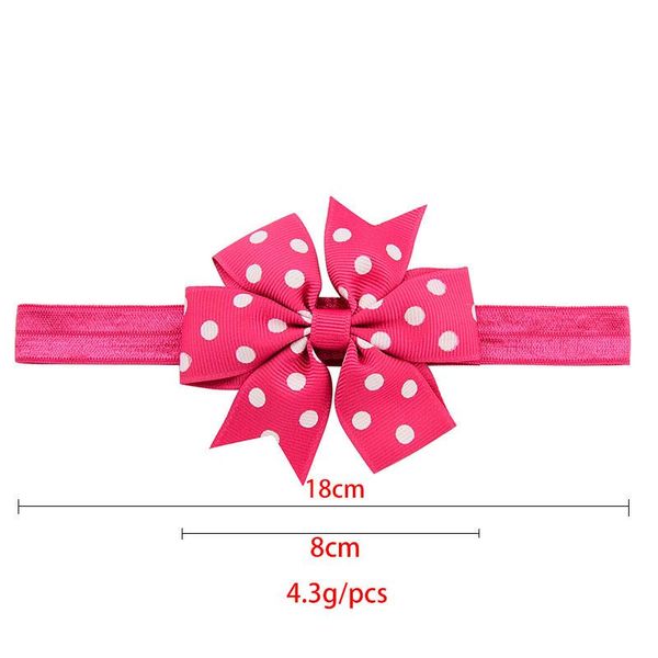

40pcs/lot new colorful girls flower bowknot dots hair band kids headband 20 colors hair accessories 616 q wmtuxr