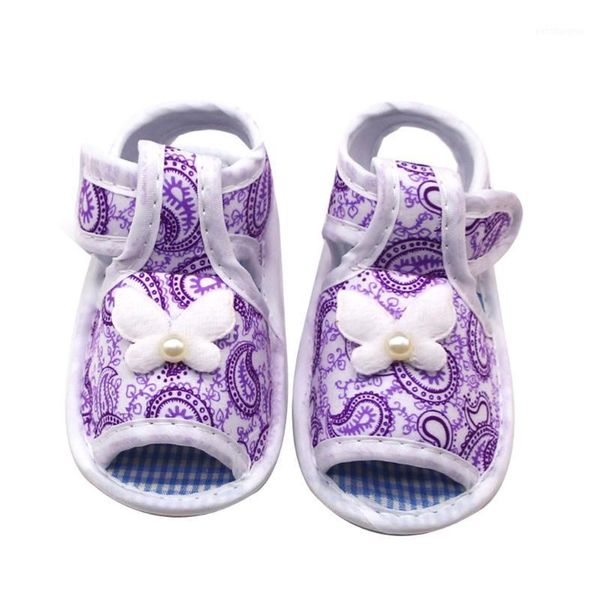 

sandals telotuny born baby girls printing bow prewalker soft sole non-slip toddler shoes children jun81, Black;red