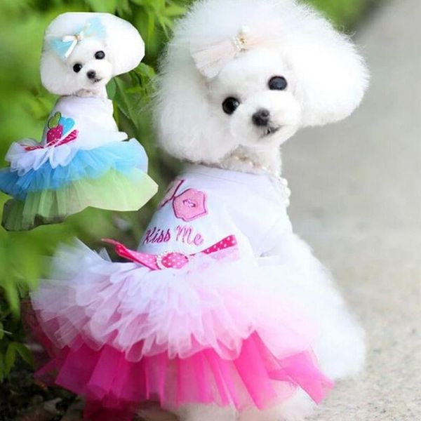 

dog apparel cute clothes for small cats dogs dress spring summer puppy lace princess chihuahua pet party supplies