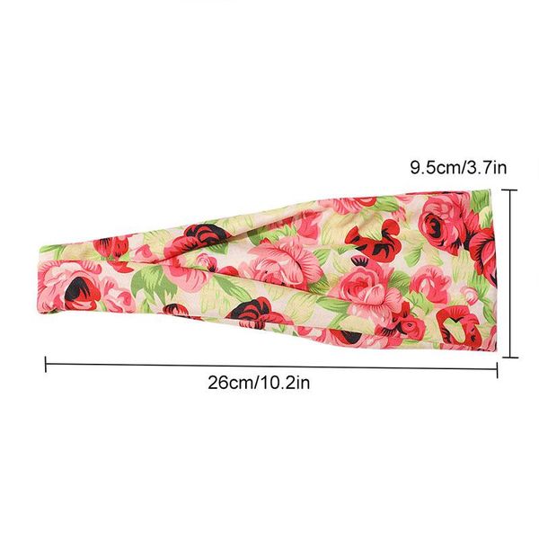 

fashion women sport headband wide headwrap elastic hair bands turban bandage bandanas floral print head wrap hair accessories q sqclje