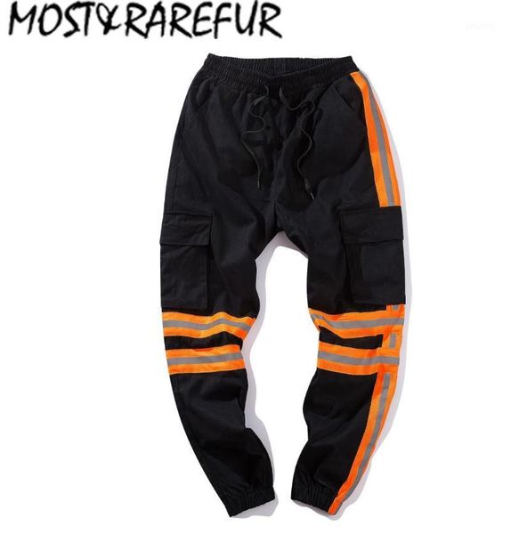 

mens joggers pants reflective skinny trousers thick winter cargo pants1, Black