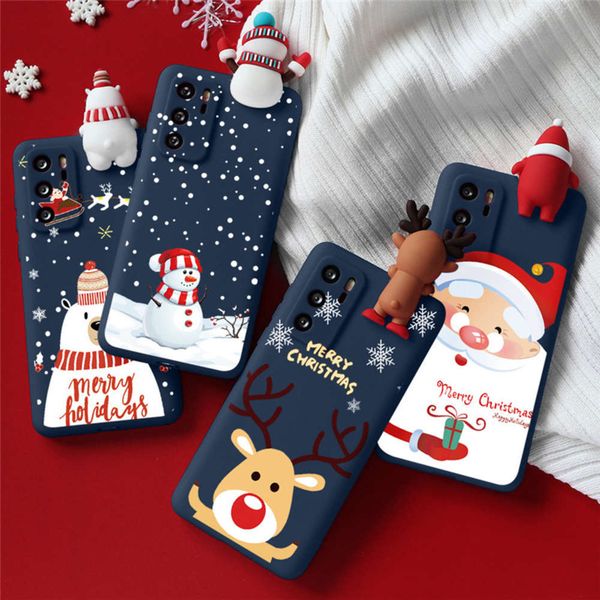 

for huawei p smart z y6 y7 y9 prime 2019 honor 8x 8a 9x 9 10i 20i p20 p30 mate 10 20 p40 lite e pro christmas doll case