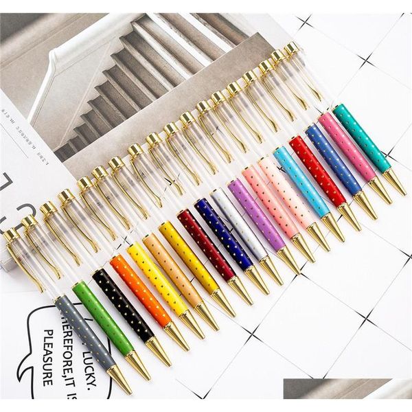 

fashion creative diy metal ballpoint pens wedding gift self-filling pen school stationery office supplies writing gift vszq0, Blue;orange