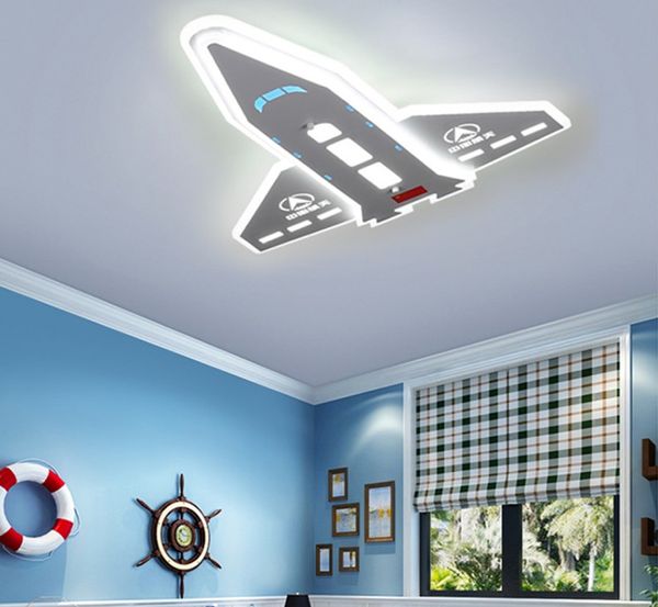 Kinderzimmer raum rakete decke lampe moderne einfache kreative cartoon flugzeug lampe junge schlafzimmer zimmer Kostenloser versand