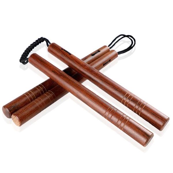 Großhandel Nunchakus-Selbstverteidigungs-Nunchakus aus Palisander-Edelstahl, tatsächlicher Kampf-Nunchakus-Kombi-Nunchucks-Stick mit silberner Prägung und Laserbeschriftung